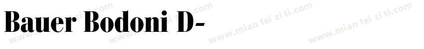 Bauer Bodoni D字体转换